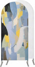 Jnbasdffb Abstract Geometric Wedding Arch Cover,Stretchy Spandex Arch Backdrop Stand Covers 7.2 FT,Simple