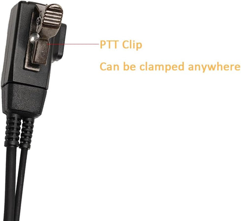 Acoustic Tube Earpiece Headset with PTT Mic for Uniden GMR Walkie Talkie Two Way Radio Models GMR 2 MOICO M880 T228 T328