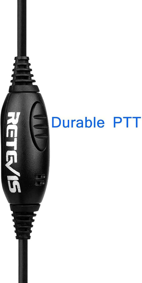 Retevis Overhead Walkie Talkie Headset with Boom Mic, 2 Pin, for RT22, RT68, RT21, H-777, RT27, RT86, RB26, RB68,
