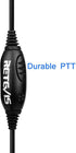 Retevis Overhead Walkie Talkie Headset with Boom Mic, 2 Pin, for RT22, RT68, RT21, H-777, RT27, RT86, RB26, RB68,