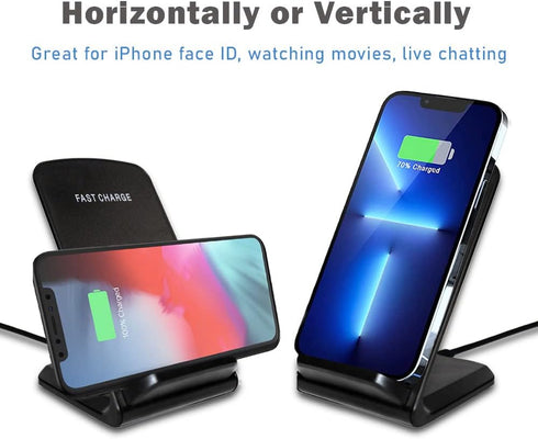 Wireless Charger, 15W Fast Wireless Charging Station with Adaptive Light for iPhone 14/13/12 Pro, Samsung Galaxy S23