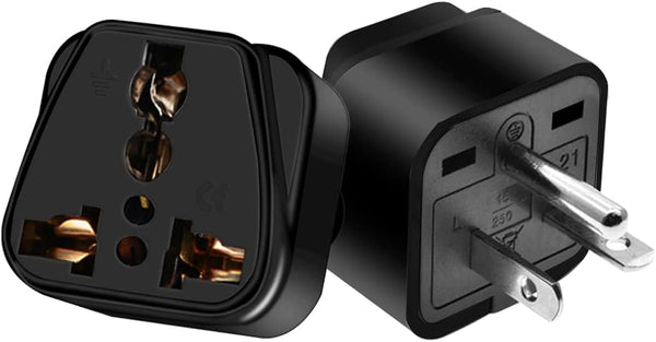 (2pack) NEMA 6-20P Plug Adapter, US NEMA 6-20P Electrical Plug Adapter to Universal 3 Holes Socket Power Converter