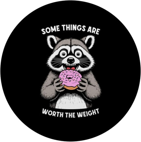 Donut Lover Raccoon Funny Pink Doughnut Sprinkles PopSockets Standard PopGrip
