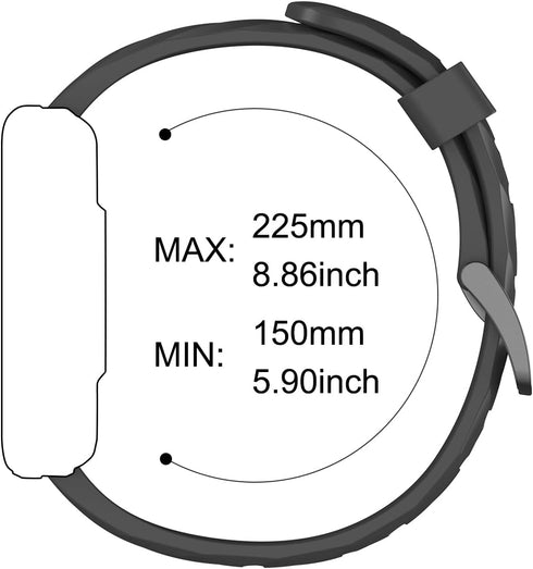 RUIMEN Smart Watch Bands, 22mm Soft Silicone Replacement Straps for D1 H1 Smart Watch