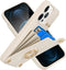 LAMEEKU Wallet Case for iPhone 12 Pro Max, RFID Blocking Leather Case with Card Holder and Kickstand, Beige