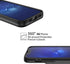 WeLoveCase iPhone 13/14 Wallet Case - Black, Shockproof, Credit Card Holder & Hidden Mirror, 6.1" Heavy Duty Protection.