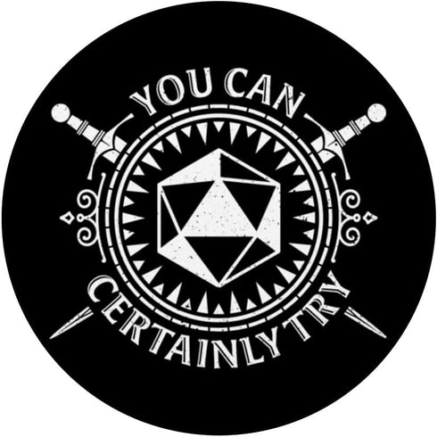 You Can Certainly Try D20 Dice Fantasy Tabletop Roleplaying PopSockets Swappable PopGrip