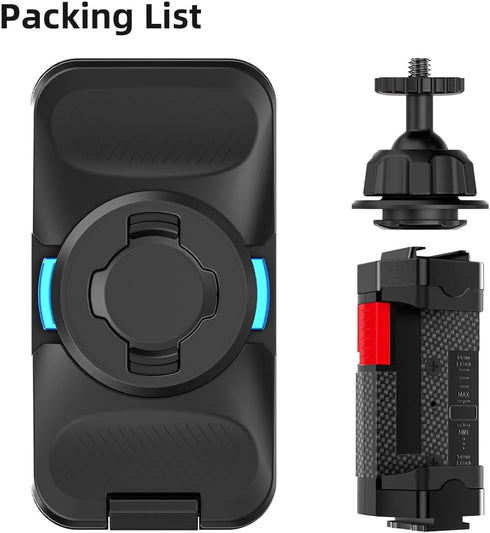 Rugvis Backpack 360 17/16/15 Magnetic Phone Clip Mount for Strap, Rotating Hands-Free Phone Holder Compatible