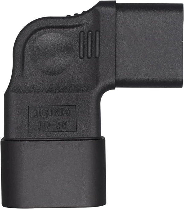 Strhowill C14 to C13 Left-Angled Power Adapter - C14 Male to C13 Female