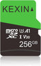 KEXIN 256GB Micro SD Card with SD Adapter, microSDXC Memory Card UHS-I A1 V30 U3 for Smartphone Tablet Action Camera