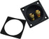 HAHIYO 56mm Diameter Square Speaker Box Terminal Cup, 2 PCS Black for Subwoofer Tower Speakers