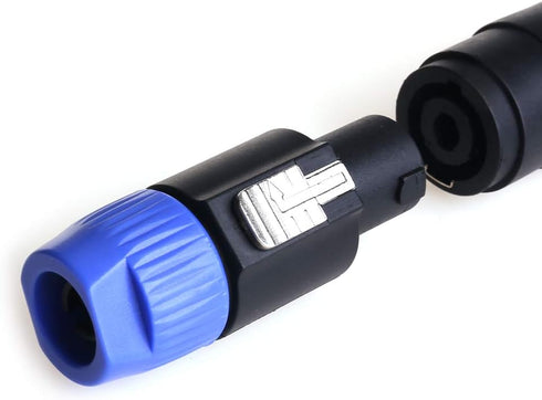 NANYI NL4FC Speakon Cable, 4 Pole Speaker Plug Compatible with Neutrik NL4FC, NL4FX, NLT4X - 4 Pack