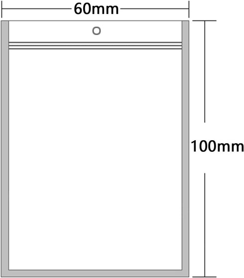 Ellbest 300pcs 2.36” x 3.94” White Clear Bag, Self Seal Plastic Retail Packaging Bag with Hang Hole for Small
