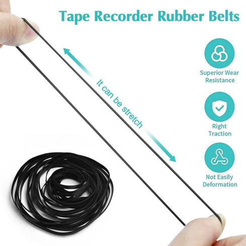 35+ Pack Mix Cassette Rubber Square (40-135mm) Belt for DVD Drive, Xbox 360, Repair Rebuild