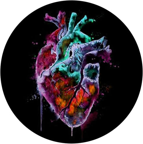 Cool Paint Dripping Heart Anatomy Design Gift on Black PopSockets PopGrip: Swappable Grip