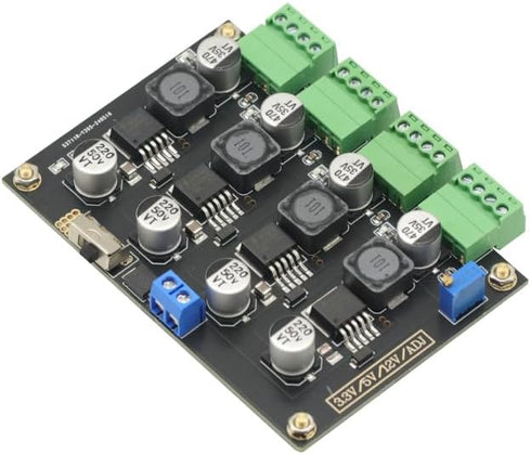 GODIYMODULES LM2596 3.3V/5V/12V/ADJ Multi Channel Switching Power Supply Adjustable Voltage Output Power Supply Module
