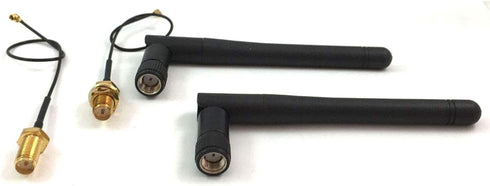 433mhz Antenna 3dbi Hotspot, rp-Sma Male Connector with ufl ipx to rp-Sma Female Pigtail Antenna Wifi Cable (Pack of 2)