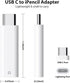 USB C Pencil Adapter for Apple Pencil 1st Generation, USB-C to Lightning Charger Adapter for iPad 10