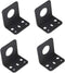 4 Pcs L-Bracket 1255 3/4 Hole Thick Steel Mobile Antennas Brackets for UHF VHF Coax NMO Antenna Mounts (Black)