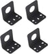 4 Pcs L-Bracket 1255 3/4 Hole Thick Steel Mobile Antennas Brackets for UHF VHF Coax NMO Antenna Mounts (Black)