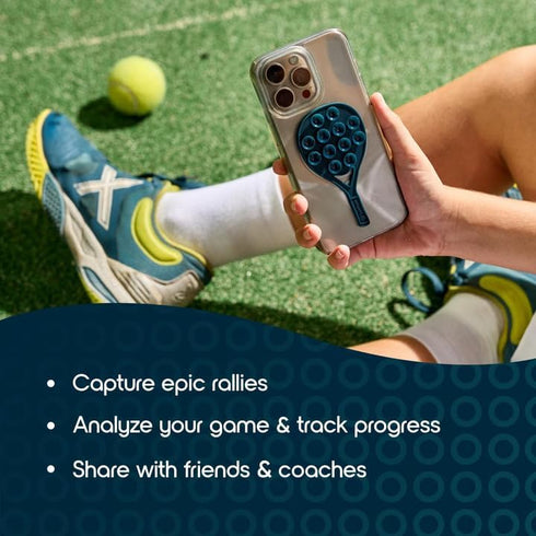 PadelBuddy Suction Phone Mount - Silicone Suction Phone Holder for Hands-Free Game Recording - Durable, Reusable Phone