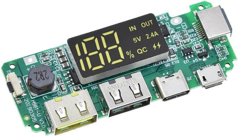 Rakstore 5V 2.4A 18650 Dual USB Micro/Type-C USB Mobile Power Bank Charging Module Lithium Battery Charger Board