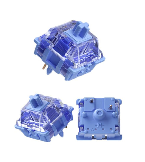 GATERON CJ Keyboard Switches, China Joy Light Dark Blue Purple Custom 5 Pin Through-Hole LED Linear Switches (35 PCS)