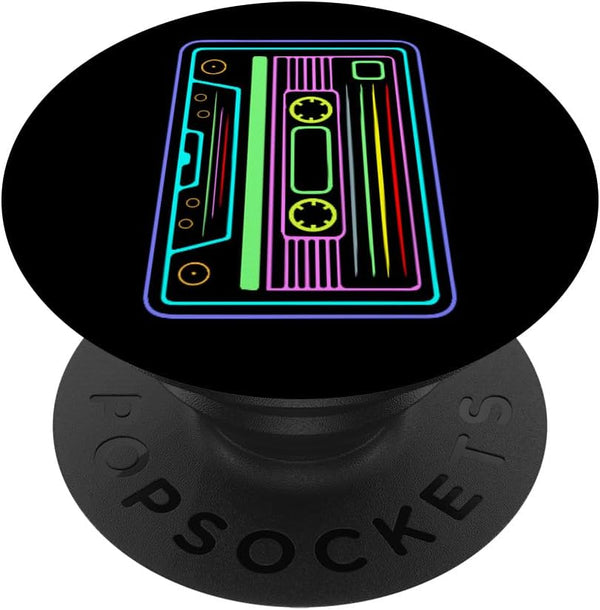 PopSockets Standard PopGrip - Cassette Tape - 80s 90s Music - Retro Vintage Disco Party