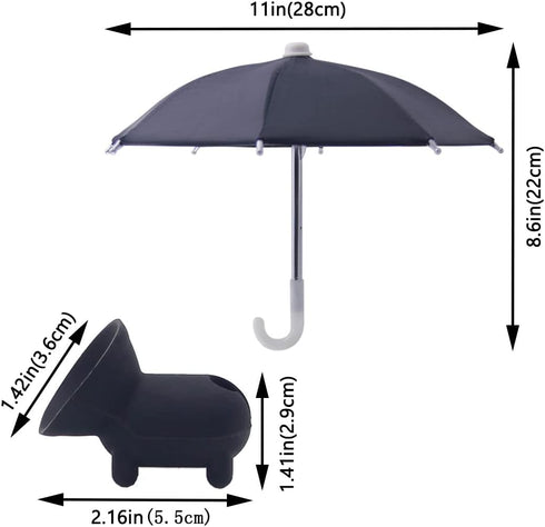 Phone Umbrella for Sun - Cell Phone Umbrella Sun Shade Suction Cup Stand, Mobile Phone Holder with Universal Adjustable Anti-reflective Glare Blocking for Outdoor