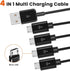 Micro USB Charger Cable, 4 in 1 Charging Splitter Hub, Mini USB Data Cable with 1.64 FT Cord for Huawei, Xiaomi, ZTE