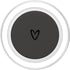Black Gray Minimalist PopSockets PopGrip Heart for MagSafe