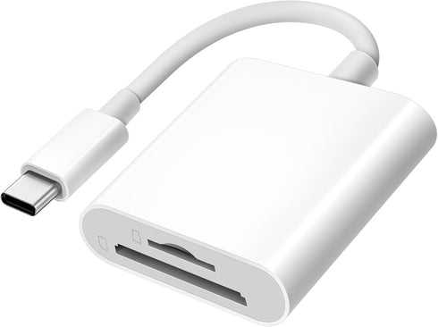 USB C SD Card Reader for iPhone 15/iPad/MacBook, xdgeLoad USB-C Type C Adapter for SD and MicroSD Cards