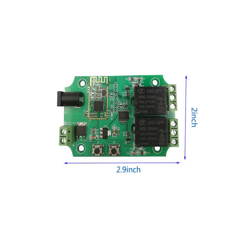 DSD TECH 2 Channels Bluetooth Relay Module for Remote Control Switch, Compatible with iPhone and Android 4.3