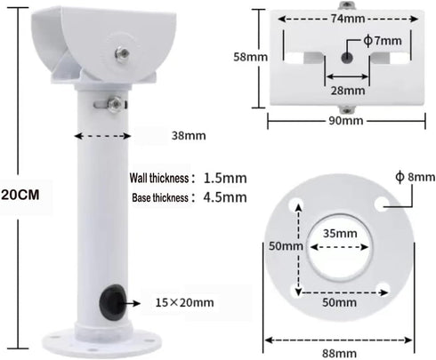 Surveillance Security Camera Mount Bracket, Adjustable Universal Wall Bracket for CCTV Security Cameras/IP Cameras/Dome