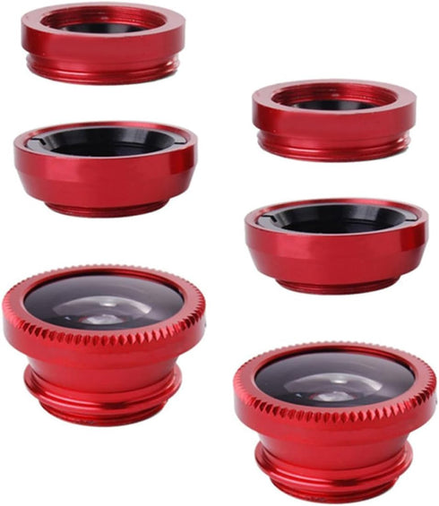 Toddmomy 2 Sets Clip-on Phone Camera Lens Kit, Wide Angle Macro Fisheye Mobile