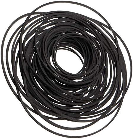 30pcs Mix Cassette Tape Machine Belt, 40mm to 135mm Assorted Common Belts for DVD Drive, Xbox 360 Repair