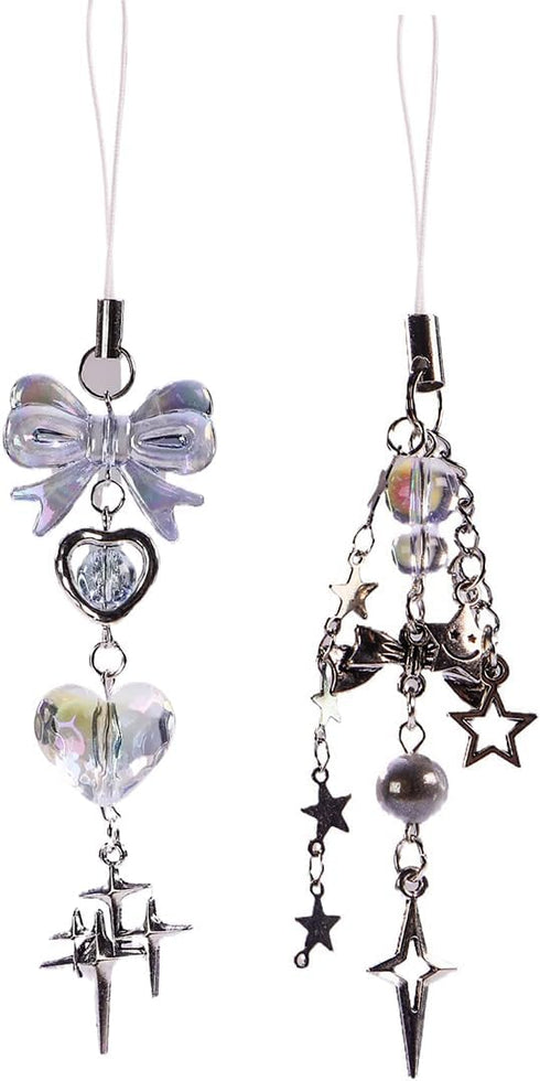 1-4PCS Cute Phone Charms | Aesthetic Y2K Cell Phone Strap | Strawberry Butterfly Star Accessories for Phone Bag