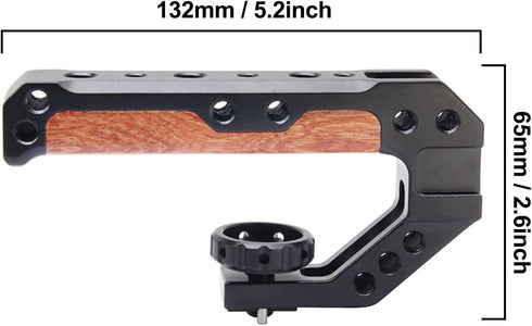 Top Handle for Camera Cage, Universal Hand Grip with Cold Shoe Mount for Camera, Monitor, Microphone