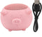 Socobeta Portable Lovely Pig Wireless Bluetooth 5.0 Speaker with Built-in Mic for Home/Travel (Pink)