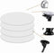 4 PCS 80mm Circular Double Side Sticker Dashboard/Windshield Pad for Suction Cup Car Phone Mount, Clear