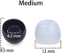 Blacell 20 10 10 Pcs Medium Silicone Earbud Cap Tip Cover Replacement - Black, Clear Title