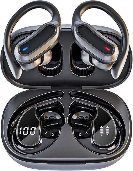 TRAUSI Bluetooth Headphones, True Wireless Earbuds with IPX7 Water Resistant, Noise Cancelling