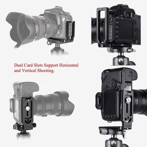 HuaerHui DSLR Camera L-Shaped Bracket Mount, Arca-Swiss Vertical Horizontal Switching Quick Release Plate for Canon