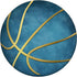 Golden Basketball on Vintage Blue PopSockets Swappable PopGrip