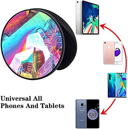 Multi-Function Cell Phone Stand, Colorful Marble Expanding Grip for Smartphones and Tablets (4 Pack)