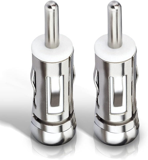 (2-Pack) Bingfu Car Antenna Adapter Universal Car Stereo FM AM Radio Antenna Adapter Connector ISO to DIN Plug