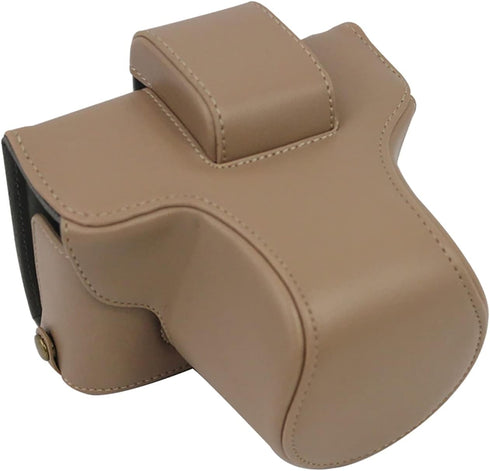 Full Protection PU Leather Camera Case for Nikon Z fc with Lens Kit Set - Beige
