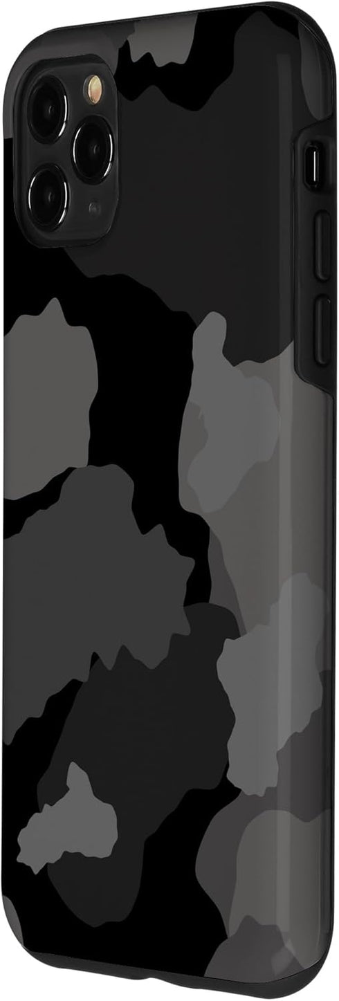 iPhone 11 Pro Max Black Grey Camo Case - Camouflage Phone Cover