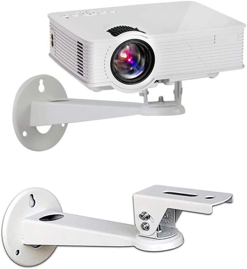 Mini Projector Wall Mount/Projector Hanger for CCTV Security Camera, 360° Rotation, Load 11 lbs, Length 7.8 Inch (White)