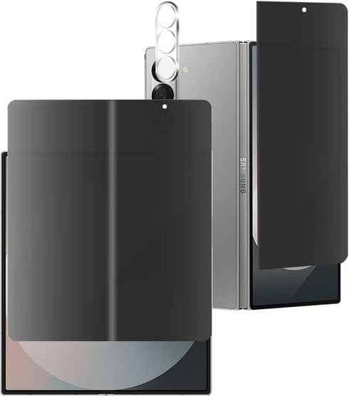 2+1 Pack Privacy Matte Screen Protector for Samsung Galaxy Z Fold 6, Anti-peep 1PCS Outside +1PCS Inside +1PCS Lens